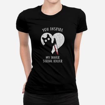 Funny Cat In Heart You Inspire Me Gifts For Cat Lovers Ladies Tee - Seseable