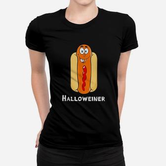 Funny Halloween Hot Dog Costume Halloweiner Party Ladies Tee - Seseable