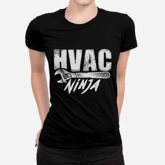 Funny Hvac Ninja Gift For Men Cool Ninjutsu Technician Lover Women T-shirt - Seseable