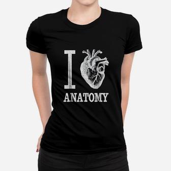 Funny I Heart Anatomy Anatomical Nurse Ladies Tee - Seseable
