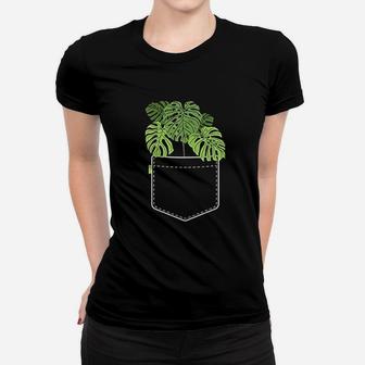 Funny Plant Gifts For Women Monstera Pocket Plant Mama Ladies Tee - Seseable