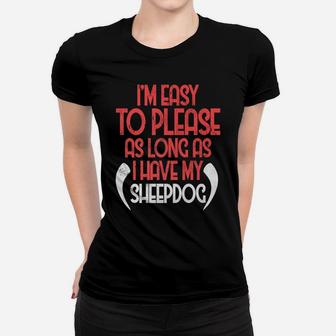 Funny Sheepdog Dog Lovers Ladies Tee - Seseable