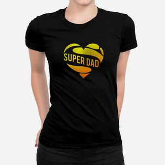 Funny Super Dad Superhero Fathers Day Fathers Vintage Gift Premium Ladies Tee - Seseable