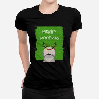 Funny With Lovely Dog For Christmas Holidays Ladies Tee - Seseable