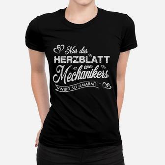 Für Mechaniker Herzblätter Geschenk Frauen T-Shirt - Seseable