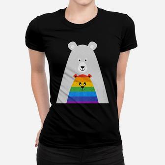 Gay Pride Mama And Baby Bear Gift Lgbt Lesbian March Ladies Tee - Seseable