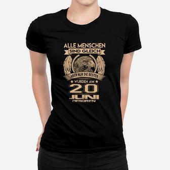 Geburtstagsshirt 20. Juni Adler, Personalisiertes Tee für Geburtstagskinder Frauen Tshirt - Seseable