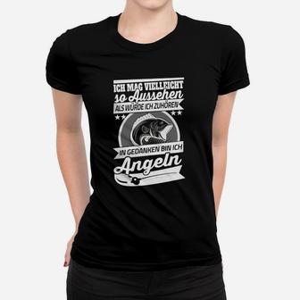 In Gedanken Bin Ich Angeln Frauen T-Shirt - Seseable