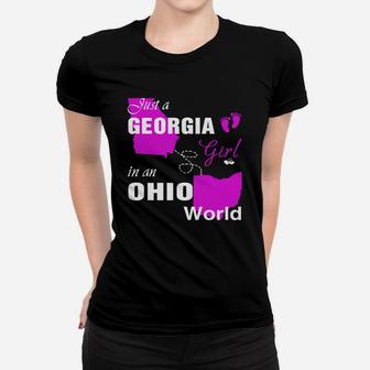 Georgia Girl In Ohio Shirts Georgia Girl Tshirt,ohio Girl T-shirt,ohio Girl Tshirt,georgia Girl In Ohio Shirts,ohio Hoodie, Ohio Tshirt Ladies Tee - Seseable