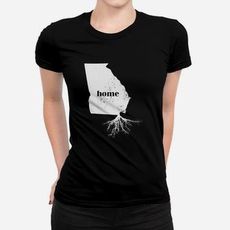 Georgia Home Roots State Map Ladies Tee - Seseable