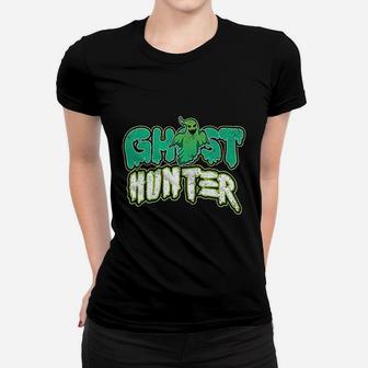 Ghost Hunter Funny Halloween Costume Horror Scary Ghost Ladies Tee - Seseable