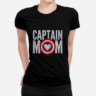 Gift Mom Captain Mom Superhero Ladies Tee - Seseable