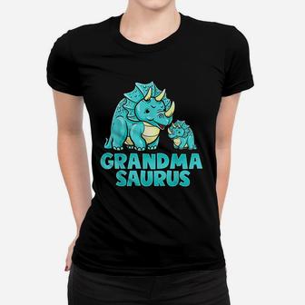 Grandma Saurus Dinosaur Funny Grandmasaurus Ladies Tee - Seseable