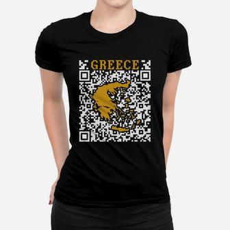 Greece Qr Code Proud Shirts Ladies Tee - Seseable