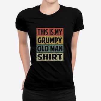 Grumpy Funny Retro Grumpy Old Man Veteran Ladies Tee - Seseable