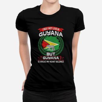 Guyana Is Where My Heart Belongs Country Tshirt Hoodie Women T-shirt - Seseable