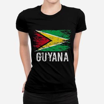 Guyanese Flag Pride Vintage Guyanese Root Gift Ladies Tee - Seseable