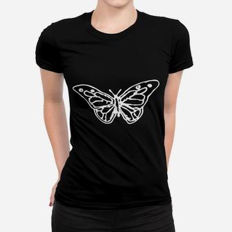 Halloween Butterfly Single Butterfly Ladies Tee - Seseable