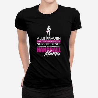 Handball Mama Frauen Tshirt für Stolze Mütter, Beste Unterstützerin - Seseable