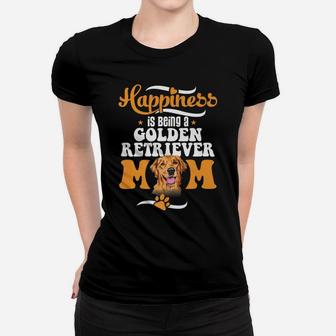 Happiness Is Being A Golden Retriever Mom Cute Funny Ladies Tee - Seseable
