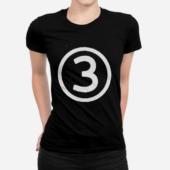 Happy Family Clothing Third Birthday Modern Circle Number Three Ladies Tee - Seseable