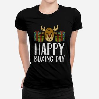 Happy Boxing Day Rentier Präsentiert Weihnachtsbox Frauen T-Shirt - Seseable