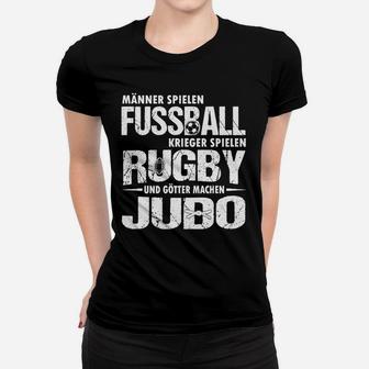 Herren-Frauen Tshirt mit Fußball Rugby Judo Motiv, Sportliches Spruch Frauen Tshirt - Seseable