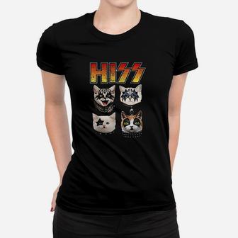 Hiss Funny Cat Lover Ladies Tee - Seseable