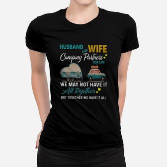Husband And Wife Camping Partners For Life Women T-shirt - Seseable