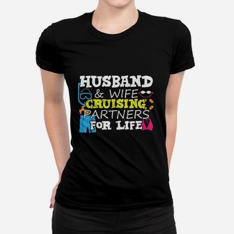 Husband And Wife Cruising Partners For Life Vacation Ladies Tee
