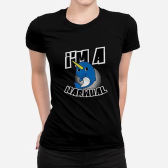 I Am A Narwhal In A Human Costume Funny Halloween Gift Ladies Tee - Seseable