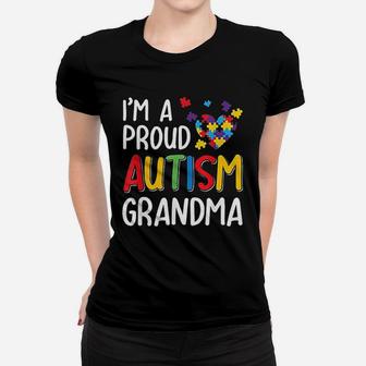 I Am A Proud Autism Grandma Autism Awareness Ladies Tee - Seseable