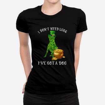 I Do Not Need Luck I Have Got A Boxer Shamrock St Patricks Day Dog Lovers Ladies Tee - Seseable