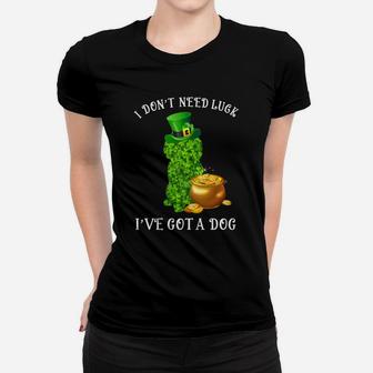 I Do Not Need Luck I Have Got A Poodle Shamrock St Patricks Day Dog Lovers Ladies Tee - Seseable