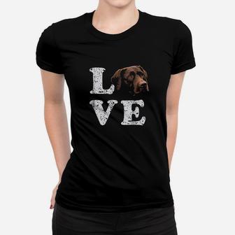 I Love My Chocolate Lab Labrador Retriever Dog Ladies Tee - Seseable