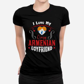 I Love My Crazy Armenian Boyfriend Valentines Day Ladies Tee - Seseable