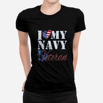 I Love My Navy Veteran Patriotic Sailor Men Women Ladies Tee - Seseable