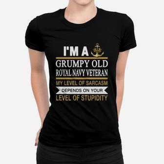 I M A Grumpy Old Man Royal Navy Veteran My Level O - Mens Premium T-shirt Ladies Tee - Seseable