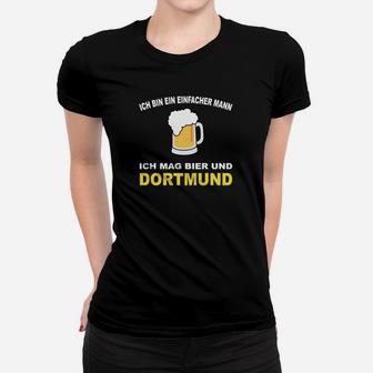 Ich Mag Bier und Dortmund Fan-Frauen Tshirt, Lustiges Fußballmotiv - Seseable