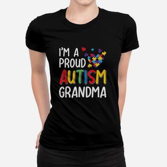 Im A Proud Autism Grandma Autism Awareness Ladies Tee - Seseable