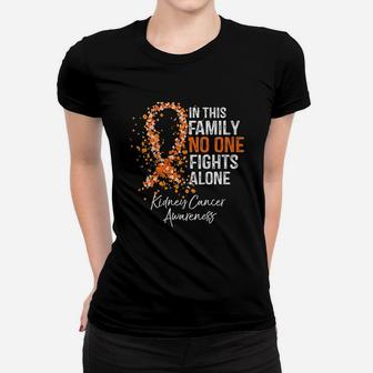 In This Family No One Fights Alone Kidney Ladies Tee - Seseable