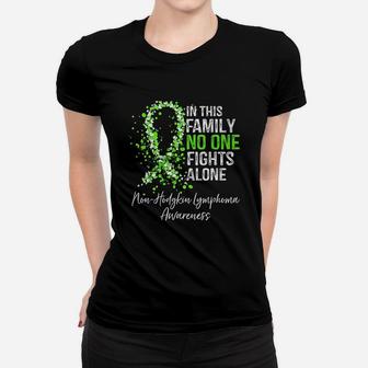 In This Family No One Fights Alone Lymphoma Ladies Tee - Seseable