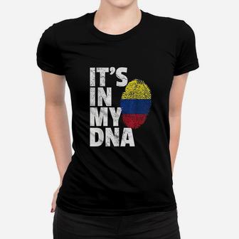 It Is In My Dna Colombian Colombia Flag National Pride Ladies Tee - Seseable