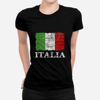 Italian Vintage Flag Ladies Tee - Seseable