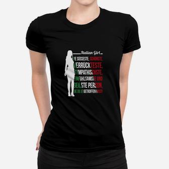 Italienisches Mädchen Frauen Tshirt, Stolz-Slogan Tee - Seseable