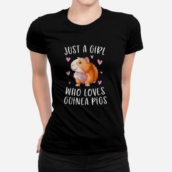 Just A Girl Who Loves Guinea Pigs Funny Cavy Gifts For Girls Ladies Tee - Seseable