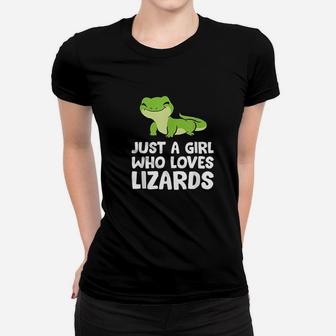 Just A Girl Who Loves Lizards Reptile Lizard Mom Ladies Tee - Seseable