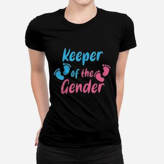 Keeper Of The Gender Reveal Baby Announcement Ladies Tee - Seseable