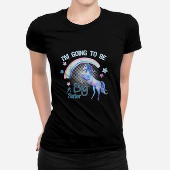 Kids Girls Unicorn I Am Going To Be A Big Sister For Kids Ladies Tee - Seseable