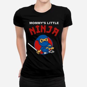 Kids Ninja Mommys Little Ninja Boys Girls Martial Arts Ladies Tee - Seseable